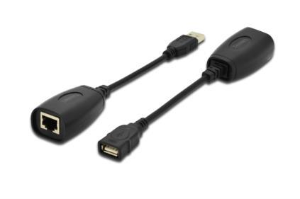 Predlžovací kábel DIGITUS USB čierny